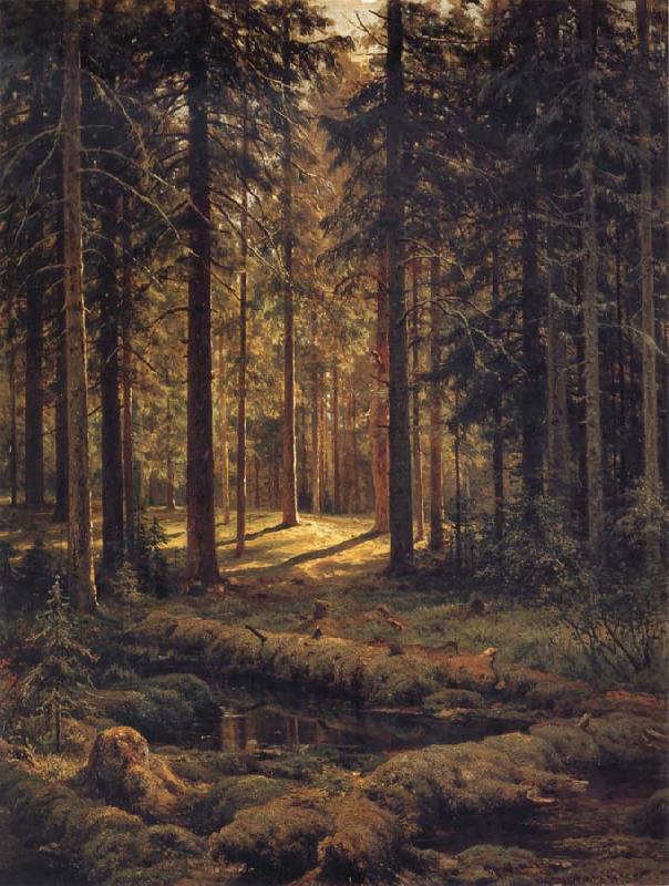 Ivan Shishkin Conifer-Sunshine oil painting picture